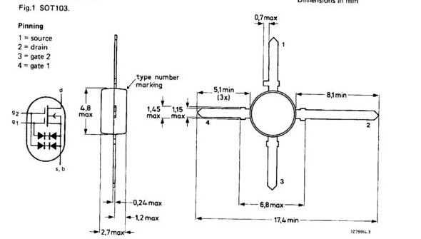 3SK296ZQ Transistor SMD N Channel Dual Gate MES FET SOT143 ''Azienda UK