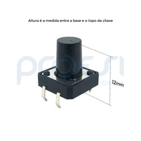 ちよ Chave Táctil KFC-A06 12X12X12mm - 4T - 180°