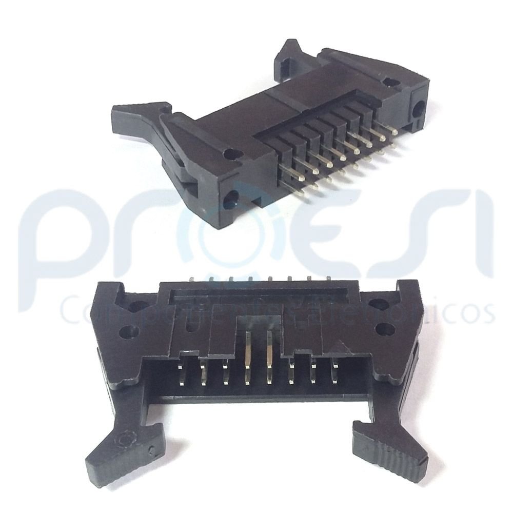 16 Way Header Conector Header 16 Vias Com Trava 180°