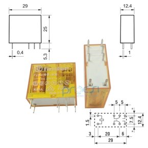 Finder Relè Di Potenza 65.61.9.024.0300, 30A 24V DC, 1 Contatto NA, Per PCB