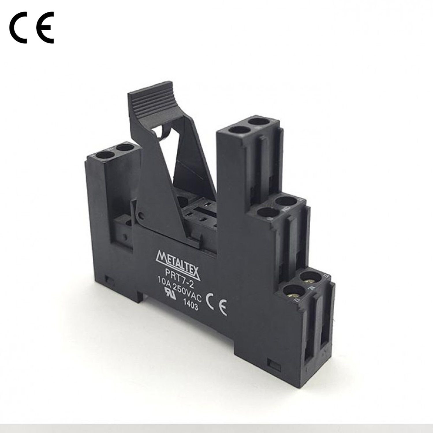 Soquete Metaltex PRT7-2 ( 9505 ), Trilho DIN 35mm, para Rele 8