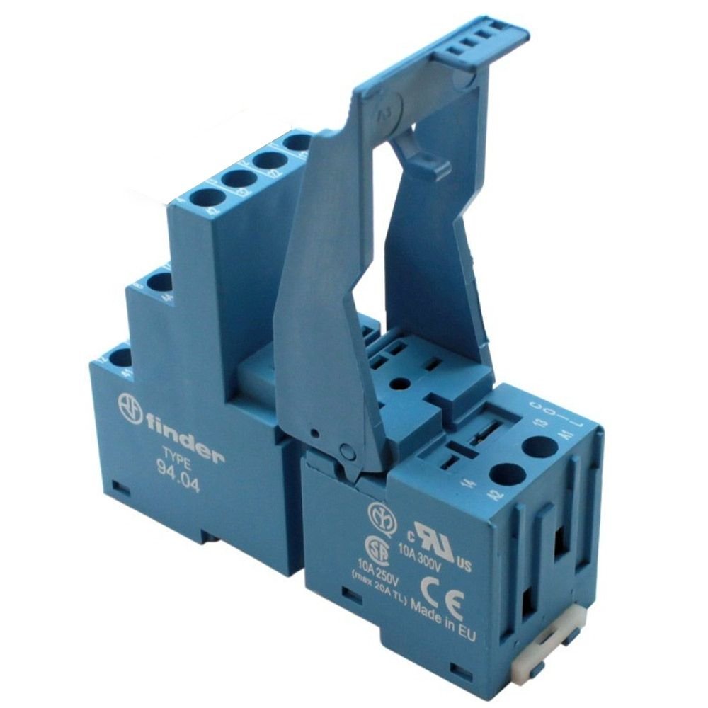 Soquete Finder 9404, Trilho DIN 35mm, para Rele 14 pinos