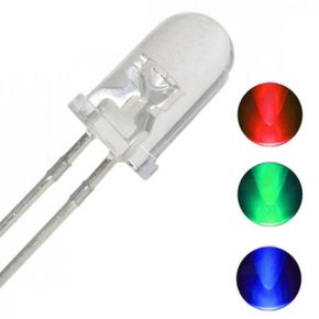 Led RGB Tricolor 10mm com 2 Terminais - 2.000 MCD