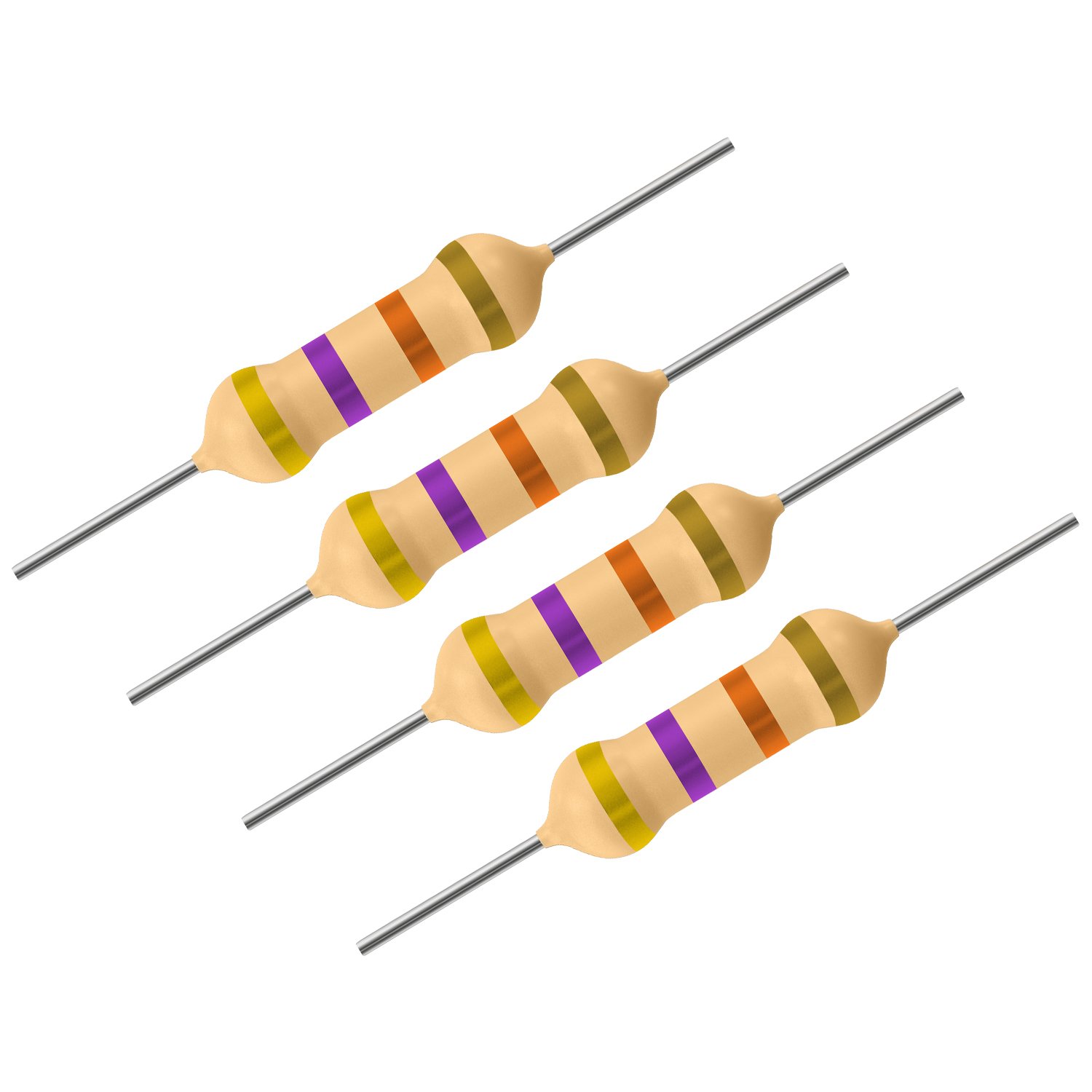 Resistor 47k ohms com pot ncia 1 4w e precis o de 5 