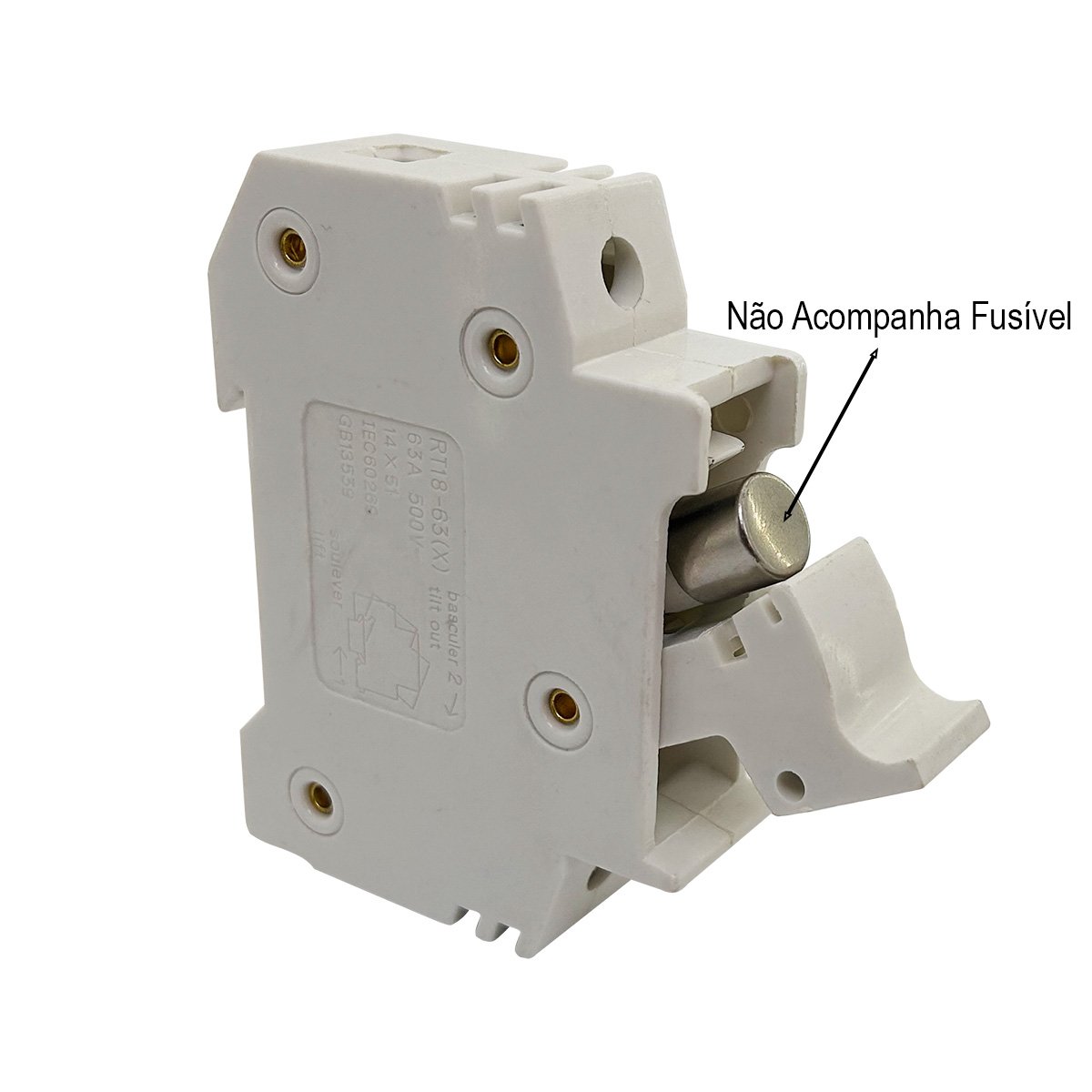 Porta Fusivel para Trilho Din - Cartucho 14x51mm - JNG