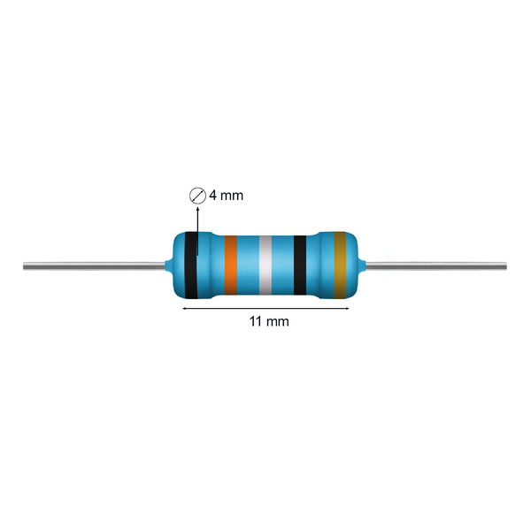 Resistor de 39 Ohms com Potência 2W e Precisão de 5%