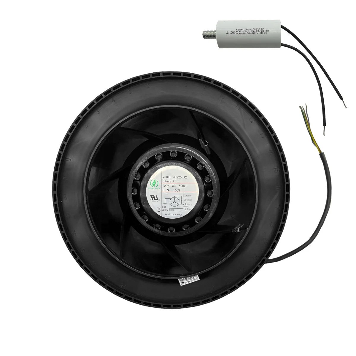 Micro Ventilador 225x100mm (220V 0,7A 50Hz) Centrifugo, Rolamento