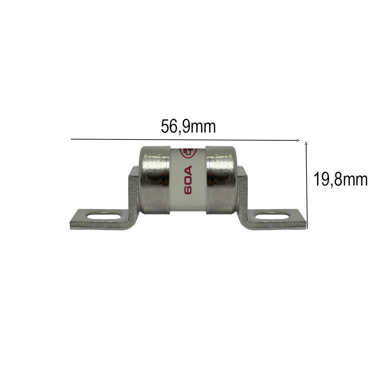Fusível GSX/HRC 17X58mm Ultra Rápido 60A / 240V - com orelha