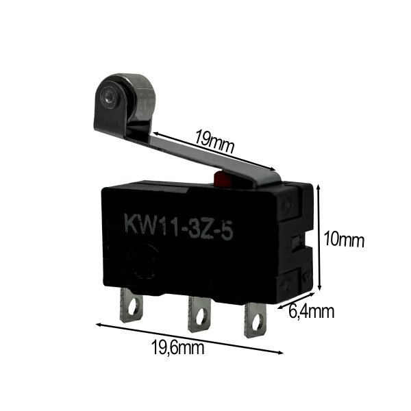 452220 micro chave kw11 3z 5a 3t com roldana e haste 17mm