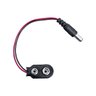 02 clip para bateria 9v com plug p4 2 1mm