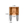 02 fusivel automotivo lamina mini 11x16mm 7 5 amp marrom