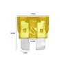 02 fusivel automotivo lamina medio 19x19mm 20 amp amarelo