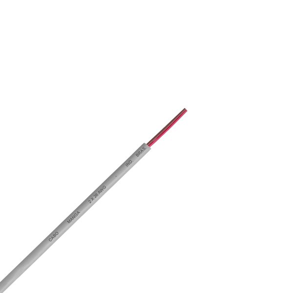 01 cabo manga 2x26 awg sem blindagem preco por metro