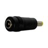 02 plug adaptador p4 femea 2 1x5 5mm para macho 1 7x4 8mm