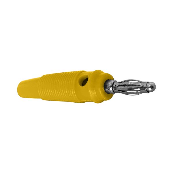 01 pino banana macho 4mm emborrachado cn 1014 amarelo