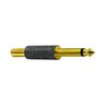 01 plug p10 mono metal dourado com mola
