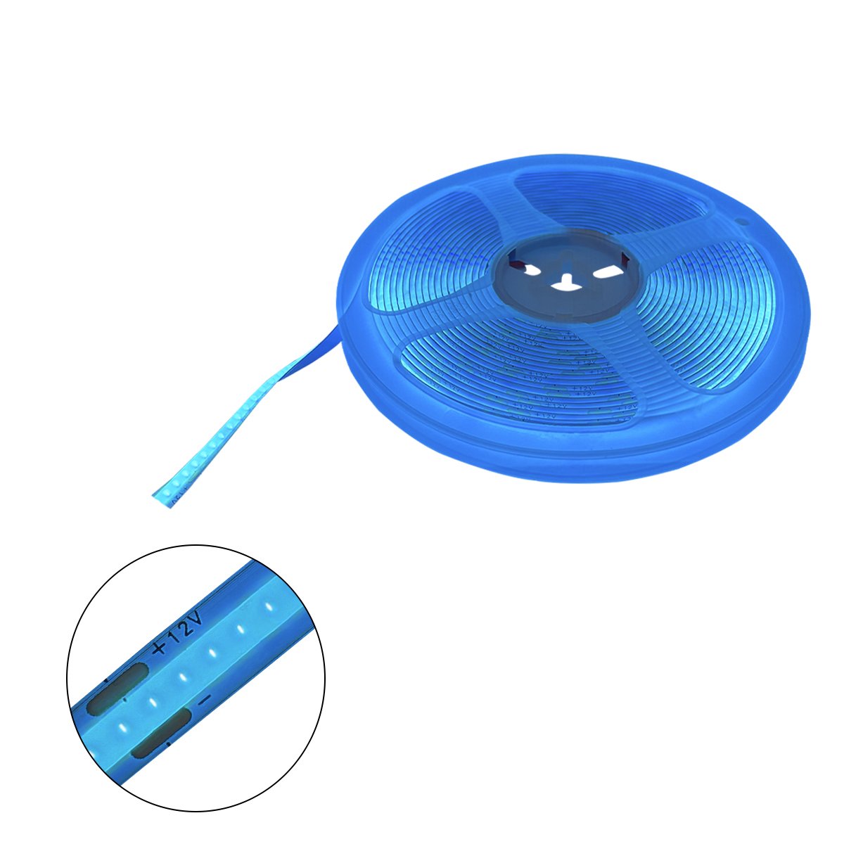 113545 a fita de led cob azul sem silicone 320 leds p m 12w 5 metros