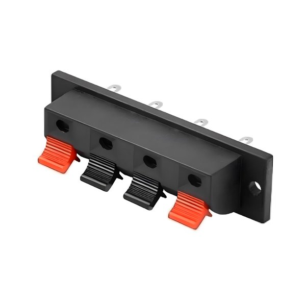 01 borne pressao para caixa acustica 4 vias vermelho preto cn 0173