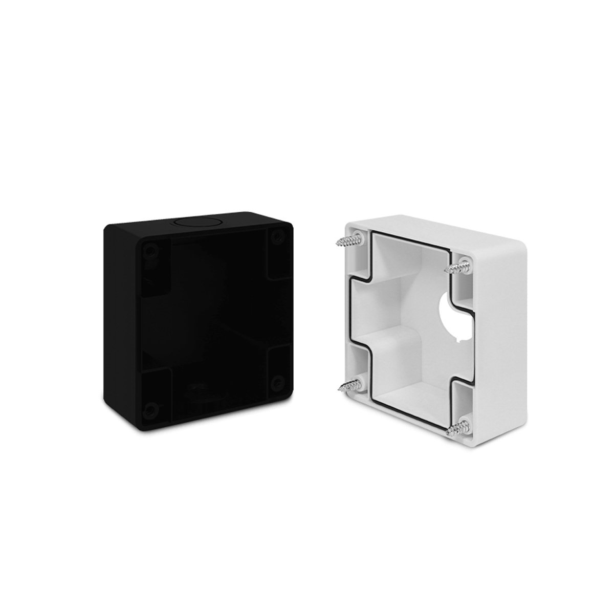 Caixa Sobrepor BX1/1G - 1 Furo 22mm Cinza e Preto 76x70x65 - Sibratec