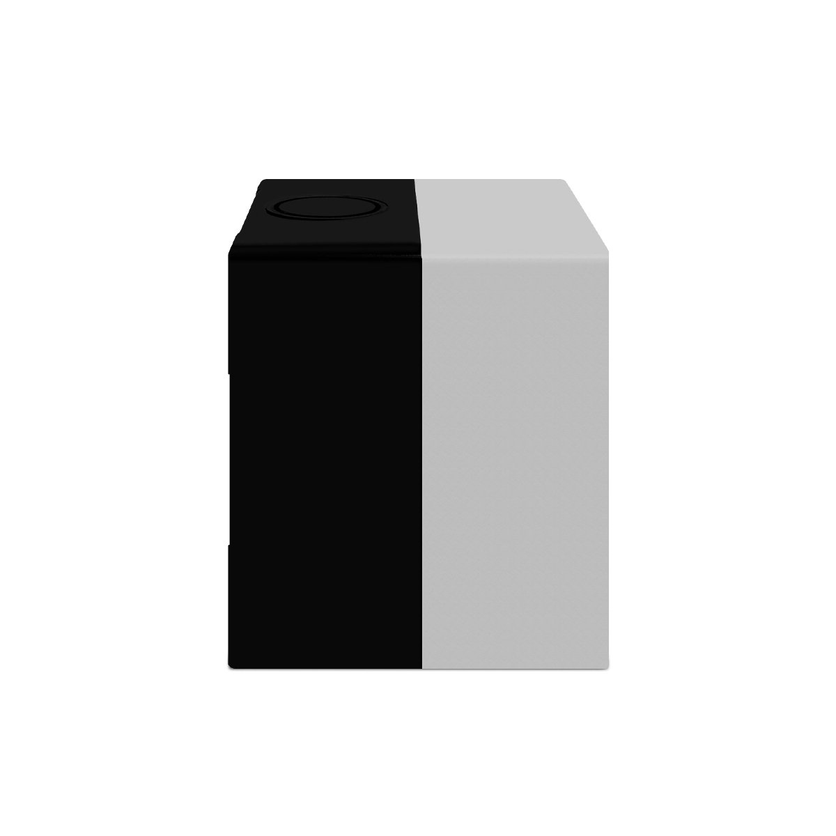 Caixa Sobrepor BX1/1G - 1 Furo 22mm Cinza e Preto 76x70x65 - Sibratec