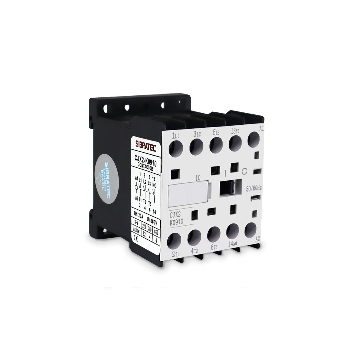 113832 a mini contator cjx2 k09 380vca 9a 1na sibratec
