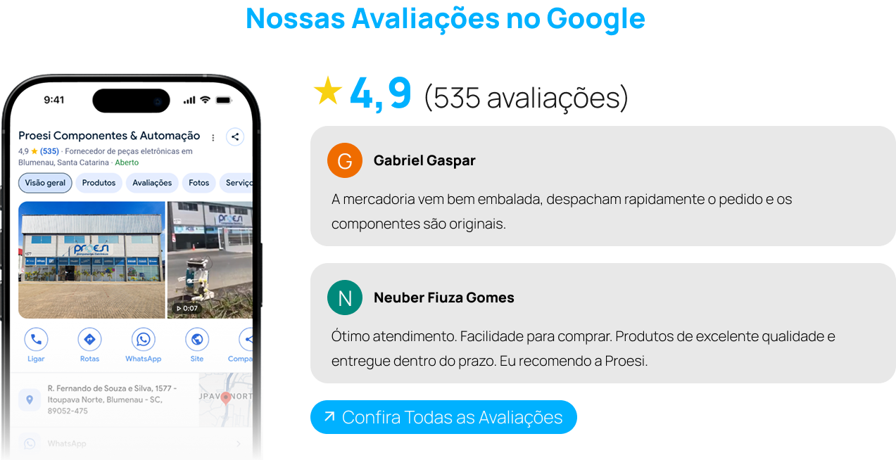 Avaliações do Google - Proesi Componentes & Automação
