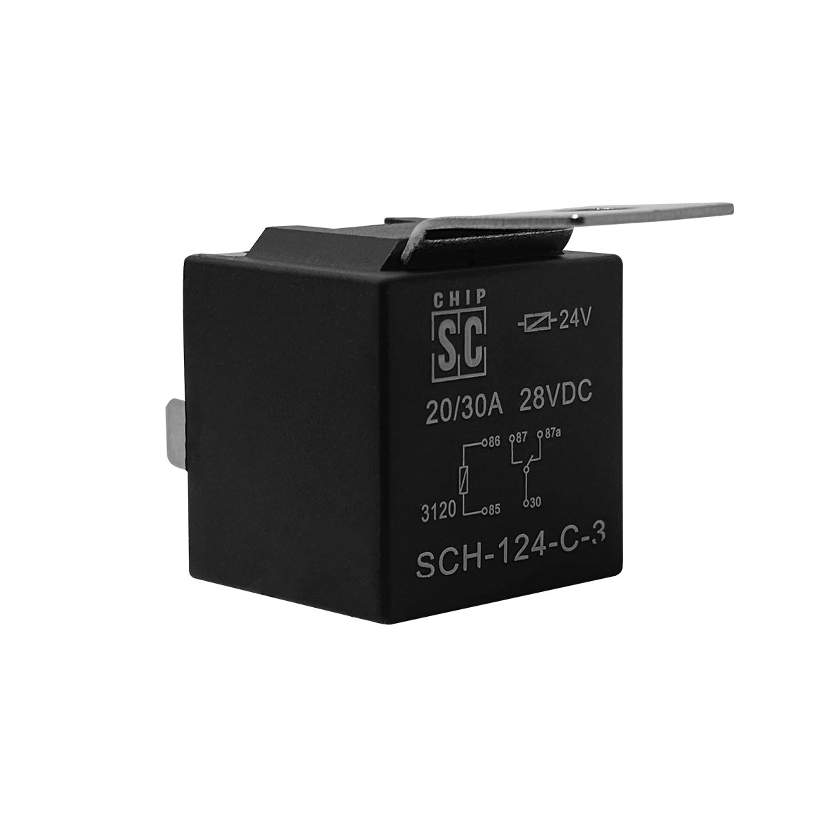 113774 a rele sch 124 c 3 24vdc 20 30 amp autom 5 term c orelha