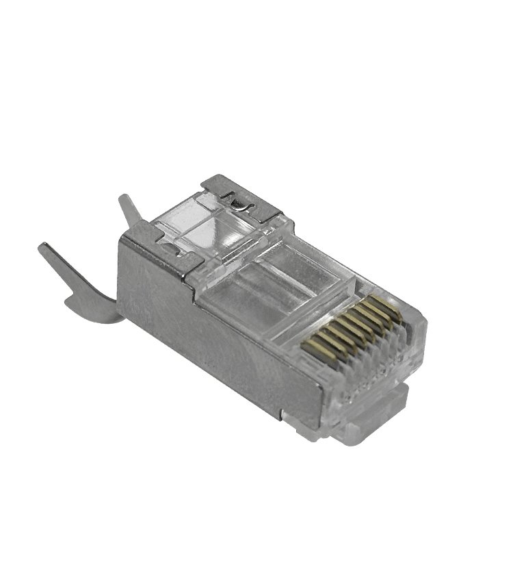 Plug RJ45 CAT6A CAT7 Blindado 8 Vias