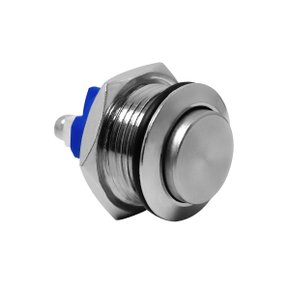 Botão de Pulso Antivandalismo de Aço Inox Iluminado Face Projetada 16mm ...