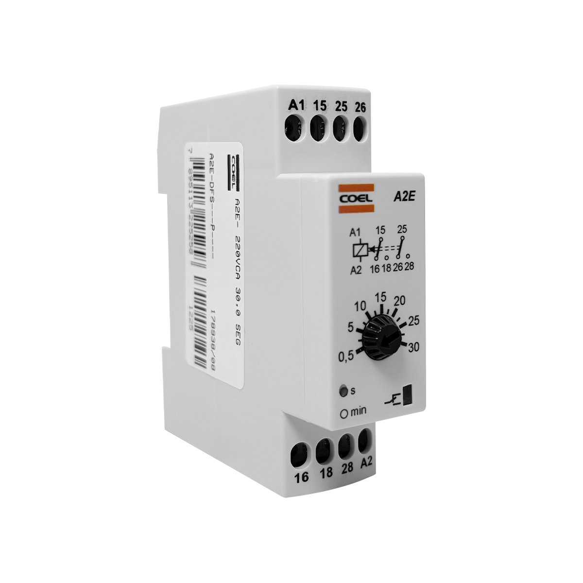 114084 a rele tempor ret energ 220vac 30seg a2e dfs p coel