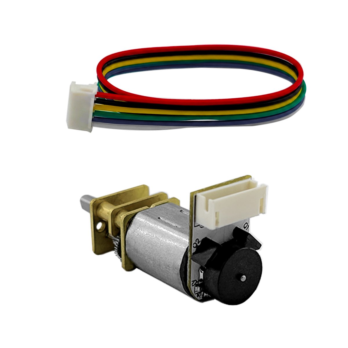 114395 c mini motor redutor dc 6v n20 750 rpm com encoder
