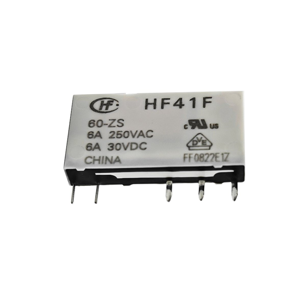 114677 a rele hongfa hf41f 60 vdc 6a 250vac slim