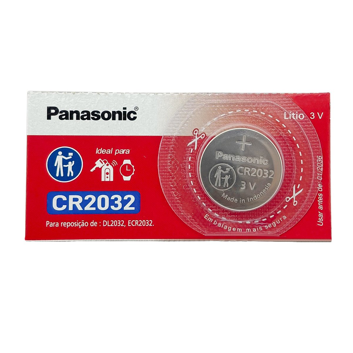 112999 a bateria lithium cr2032 3v panasonic
